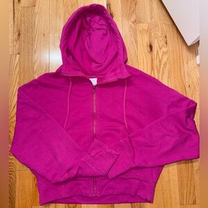 All in Motion Fuchsia Ribbed Zip-Up Jacket